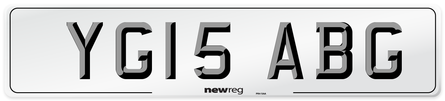 YG15 ABG Number Plate from New Reg